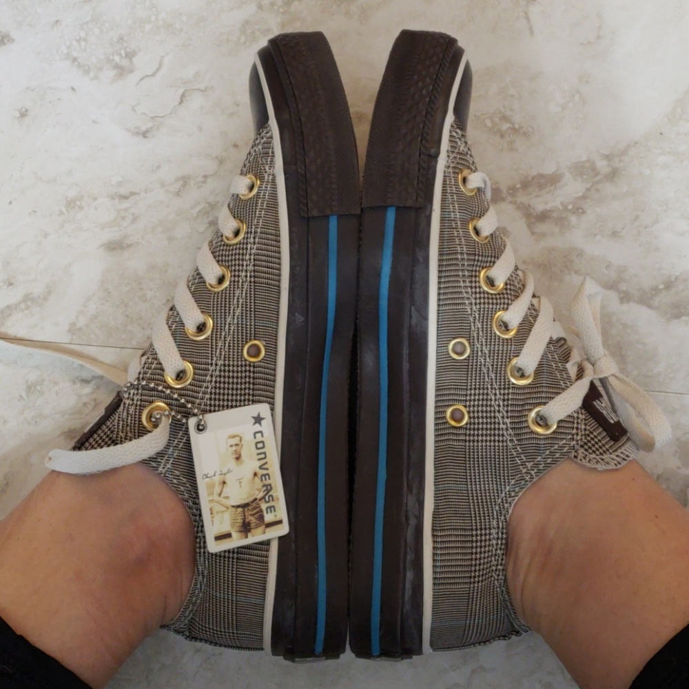 Rare Converse Brown Plaid Sneakers